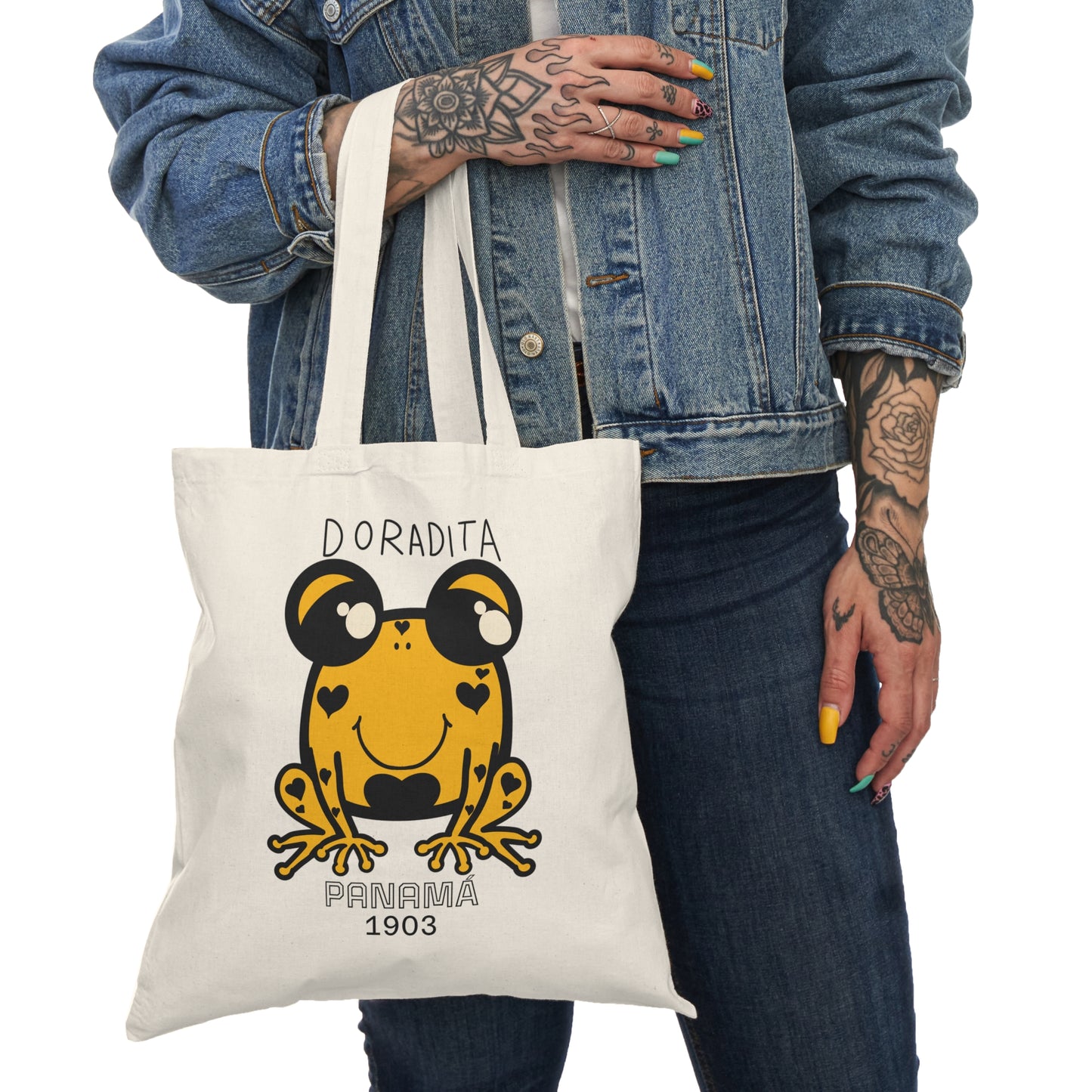 Tote Bag “La Doradita” – Arte Panameño Kawaii de Petra y Lola