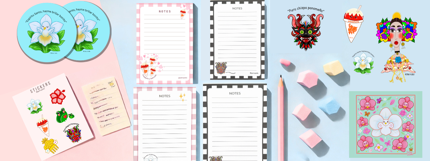 Accesorios de Escritorio Ilustrados | Petra y Lola