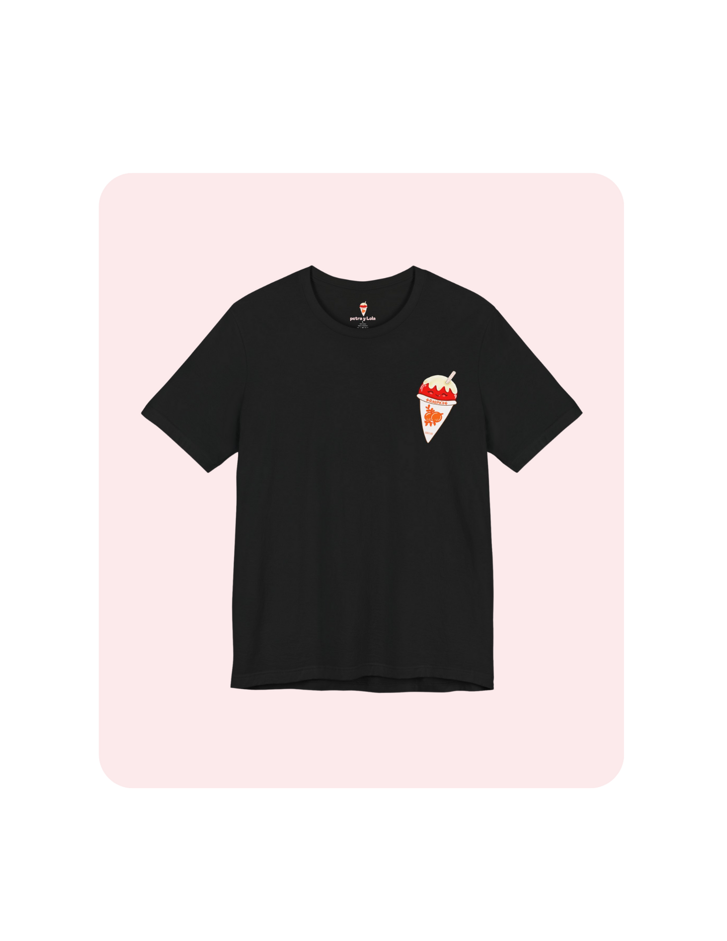 Camiseta negra de algodón con diseño panameño de raspao, impresión DTF, diseño original Petra y Lola, Más fresquita que el raspao
