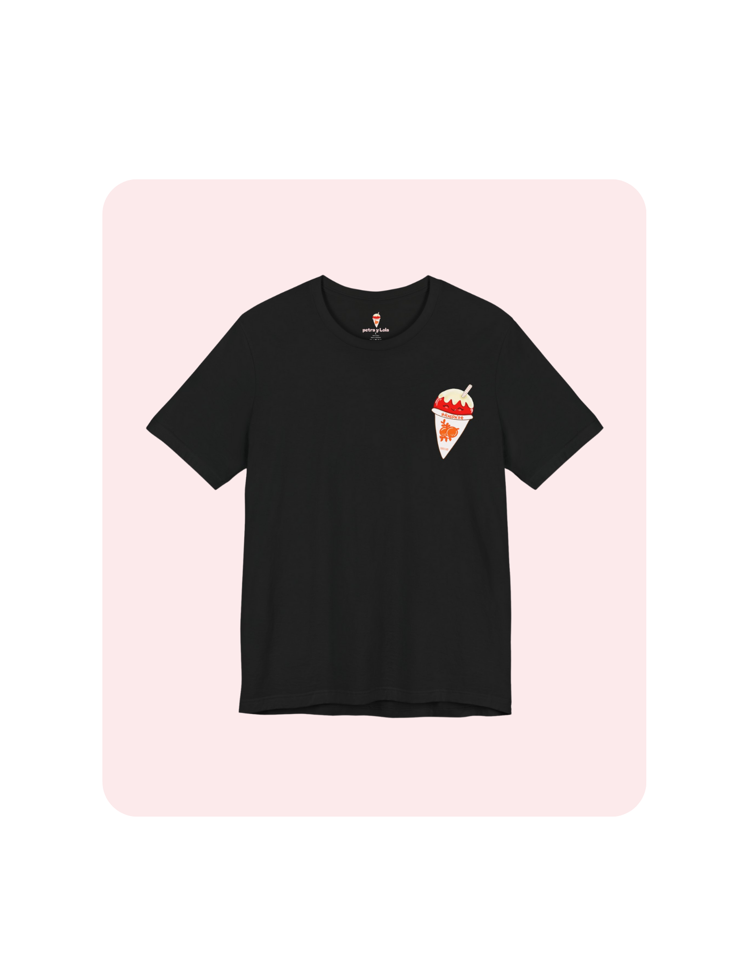 Camiseta negra de algodón con diseño panameño de raspao, impresión DTF, diseño original Petra y Lola, Más fresquita que el raspao
