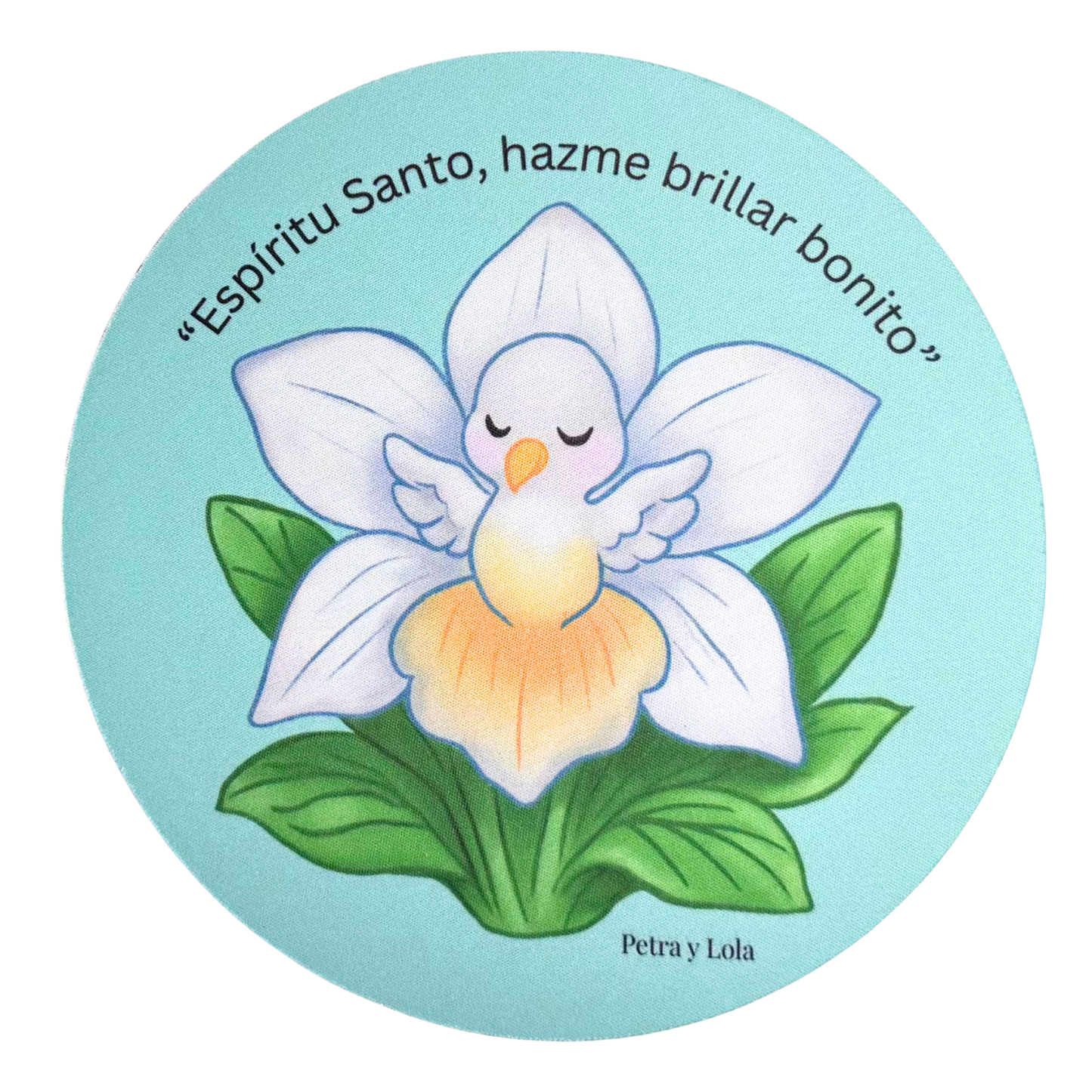 Mousepad Flor del Espíritu Santo – Flor Nacional de Panamá | Diseño Kawaii
