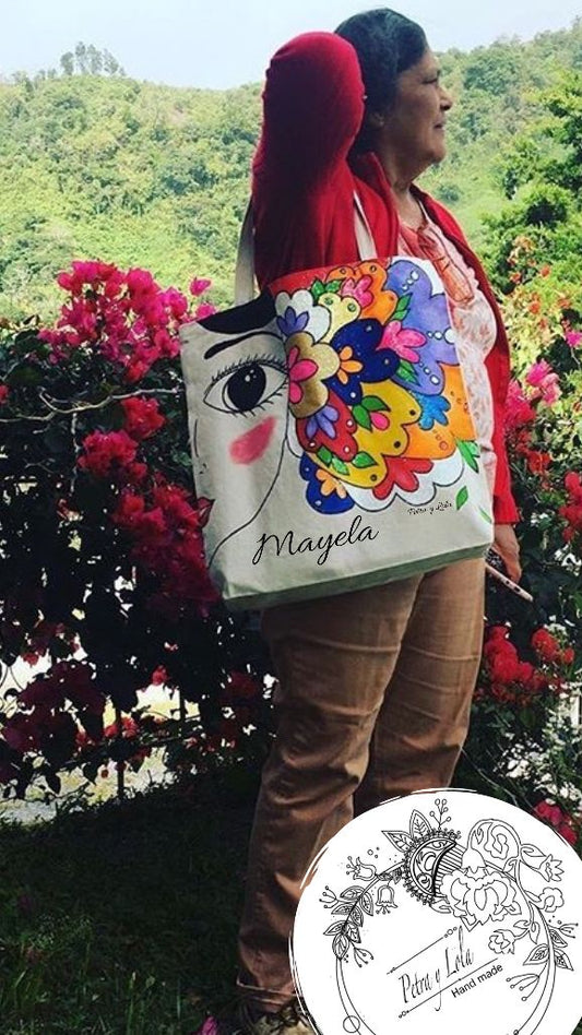 Tote Bags Artesanales Petra y Lola – Piezas Únicas Pintadas a Mano