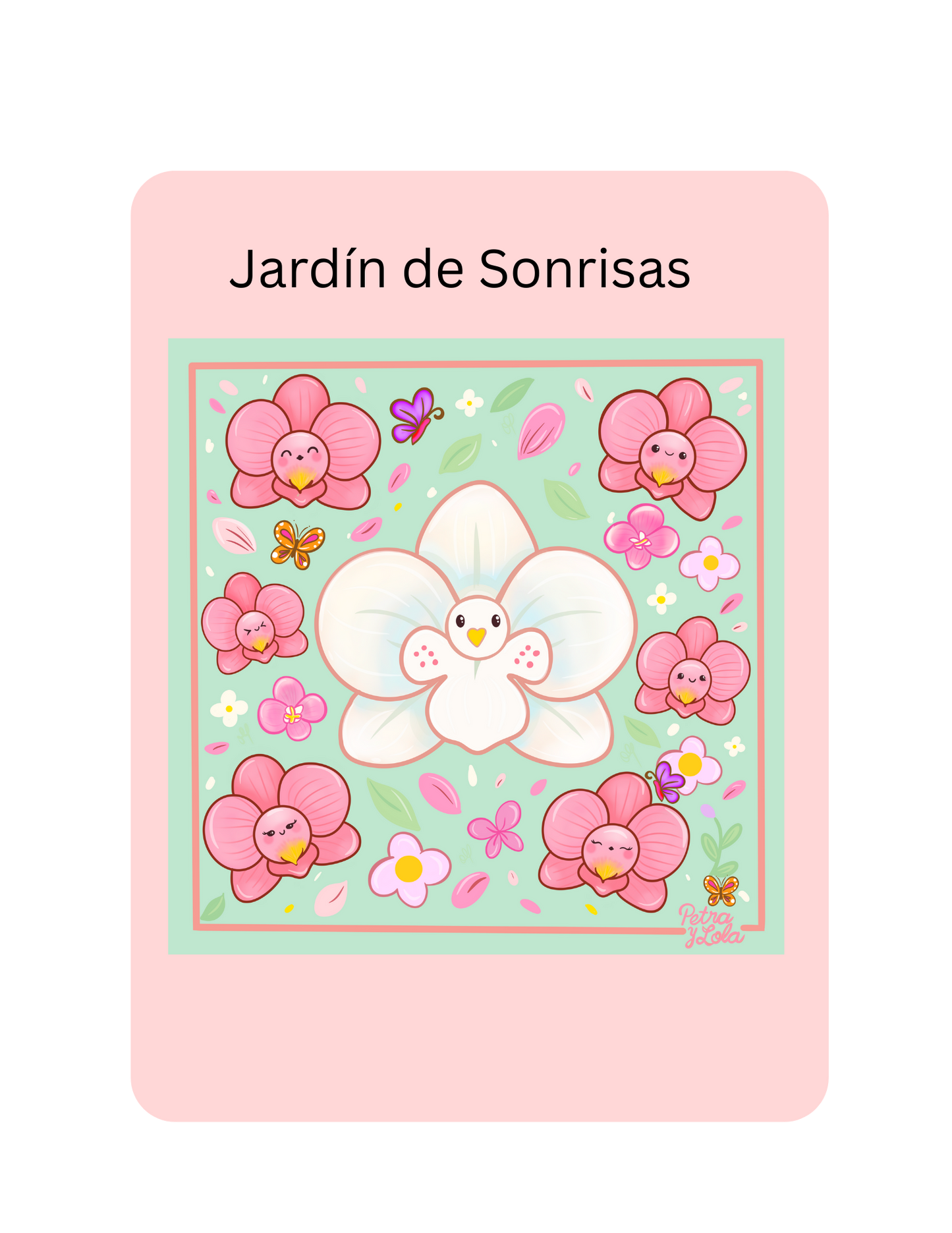 Mousepad Jardin de sonrisas  – Flor Nacional de Panamá | Diseño Kawaii