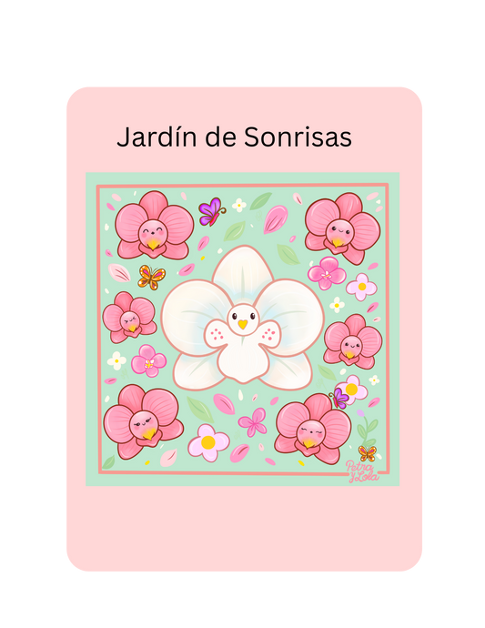 Mousepad Jardin de sonrisas  – Flor Nacional de Panamá | Diseño Kawaii