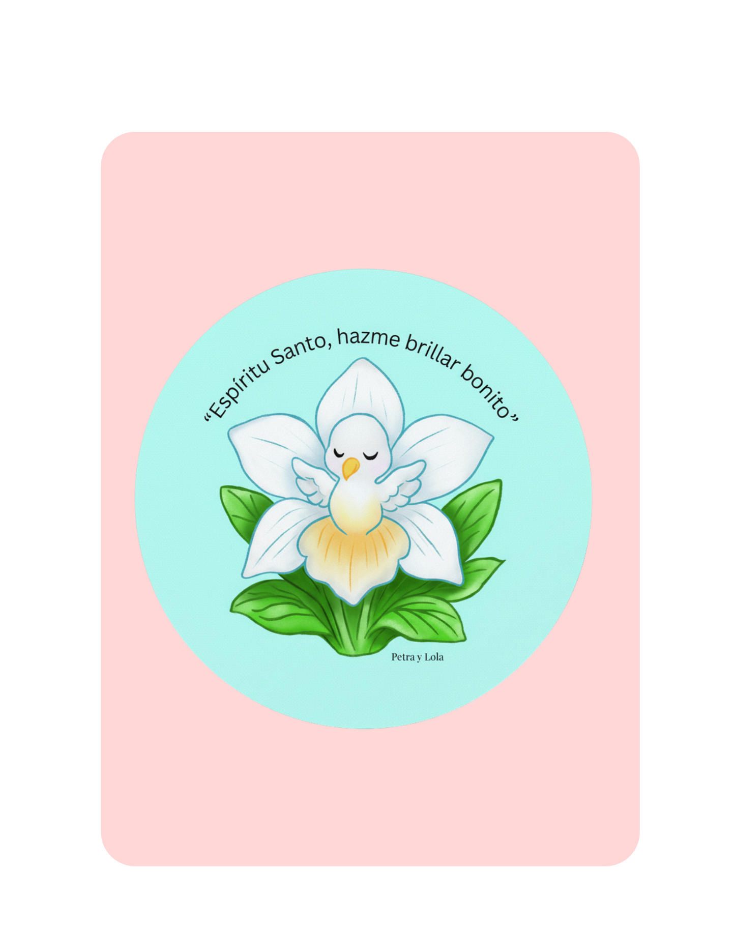 Mousepad Flor del Espíritu Santo – Flor Nacional de Panamá | Diseño Kawaii