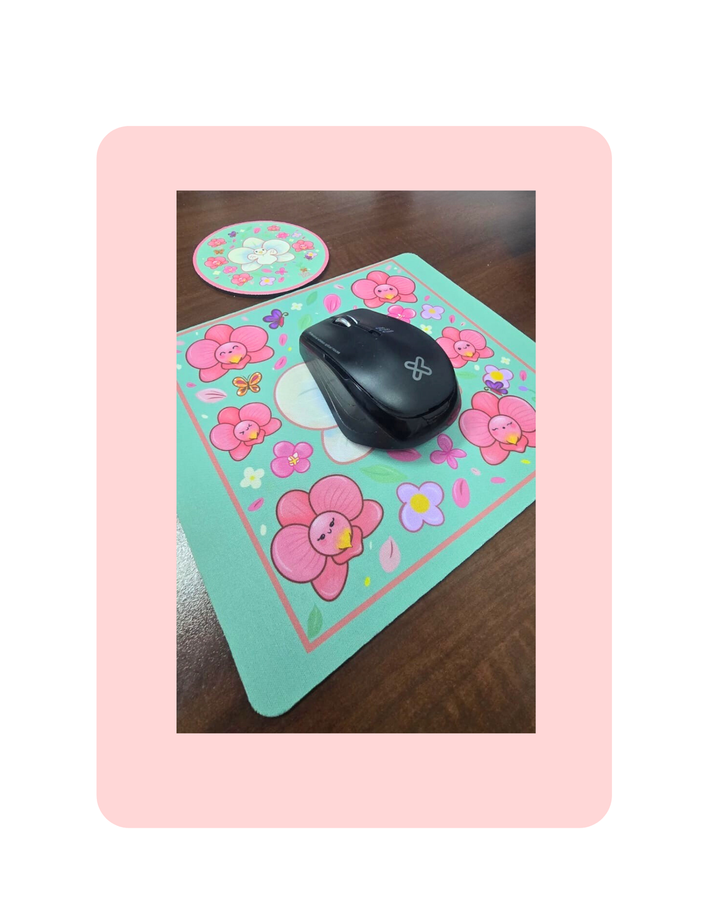 Mousepad Jardin de sonrisas  – Flor Nacional de Panamá | Diseño Kawaii